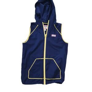 Hunter x Target Girls Windbreaker Vest Large 10-12 Navy Blue Preppy, Zip Up